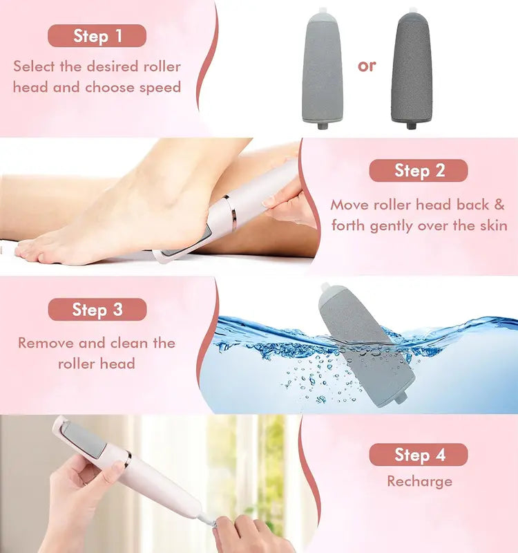 Electronic Cordless Pedicure Tool | Remove Callus & Dead Skin Easily Pedicure Tool / Foot Care Device / Beauty Gadget