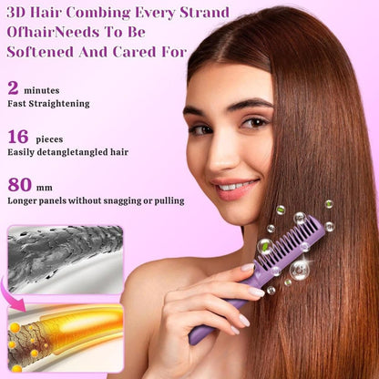 Wireless Mini Cordless Portable Usb Hot Smoothing Comb Heating Dual-purpose Curler Hair Straightener Brush