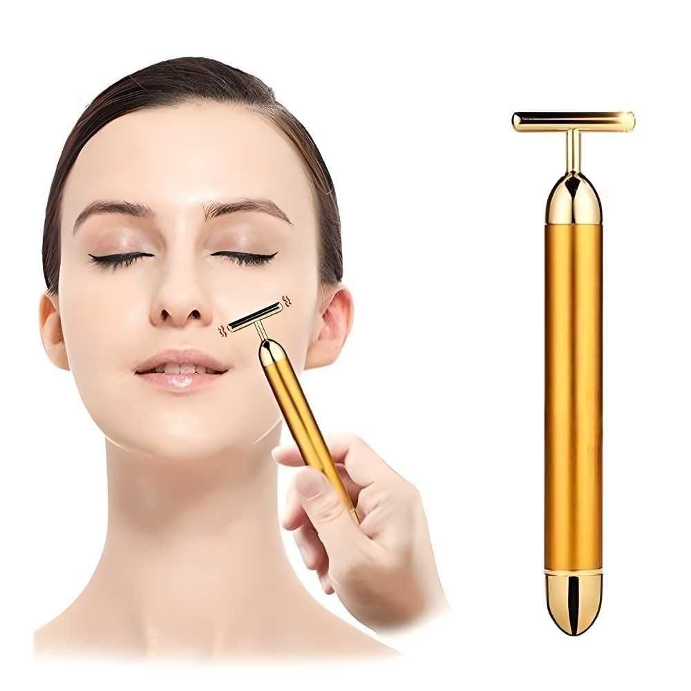 24K Gold Energy Beauty Bar – Electric Facial Massage Roller Beauty & Personal Care → Facial Massager / Skincare Tool