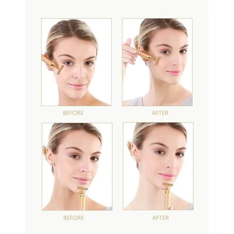 24K Gold Energy Beauty Bar – Electric Facial Massage Roller Beauty & Personal Care → Facial Massager / Skincare Tool