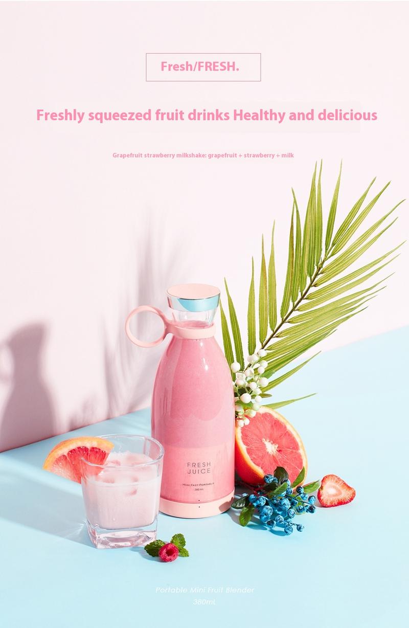 Travel USB Portable Mini Juicer Bottle – Rechargeable Travel Blender for Shakes & Juices