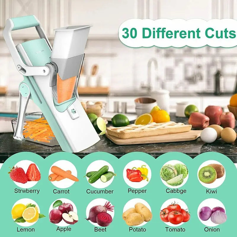 🥕【ONCE FOR ALL】Kitchen Multi-Functional Cutting Set – Slice, Chop & Dice Like a Pro!