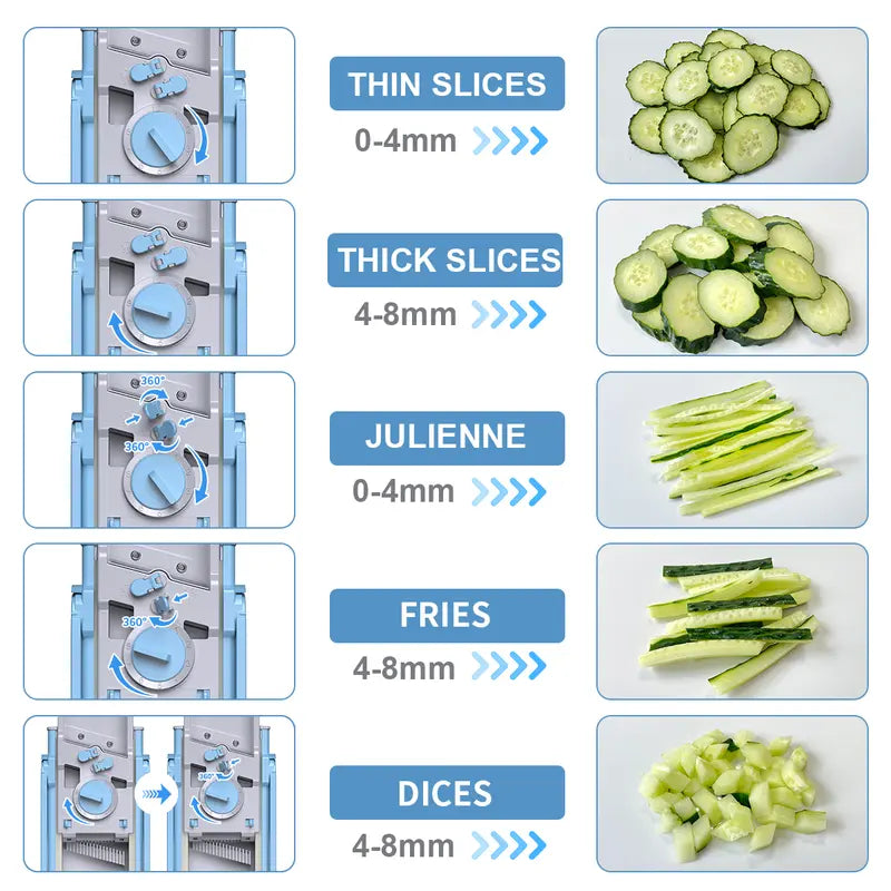 🥕【ONCE FOR ALL】Kitchen Multi-Functional Cutting Set – Slice, Chop & Dice Like a Pro!